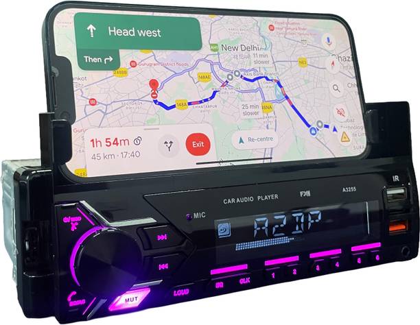 FXI 3255 Universal Fit Mp3 Car Audio Bluetooth USB with in-Built Mobile Phone Holder कार स्टीरियो