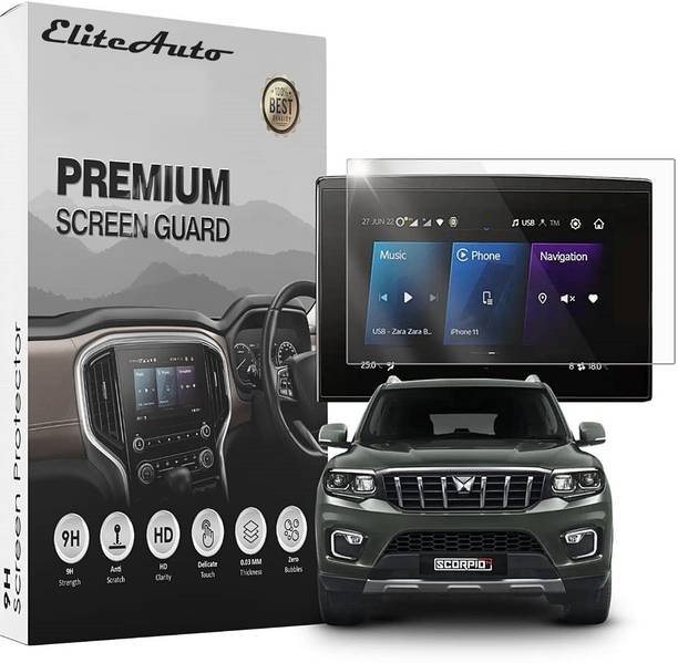 एलीटऑटो Touch Screen Protector Compatible with MAHINDRA SCORPIO N 2022 [NZ6, NZ8, NZ8L] कार स्टीरियो