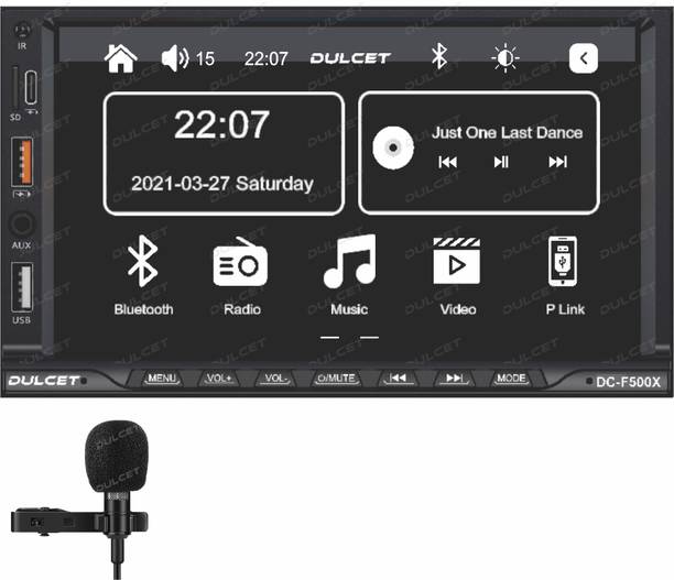 DULCET 7 inch HD Car Stereo with wired Apple CarPlay, Android Auto & Screen Mirroring DC-F500X Car Stereo