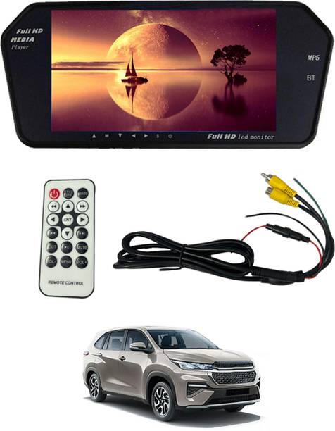 MSNP 7inch Full HD Bt Rearview LED Monitor screen with Remote/USB/FM/AV/MP3/TF 157 Black LCD