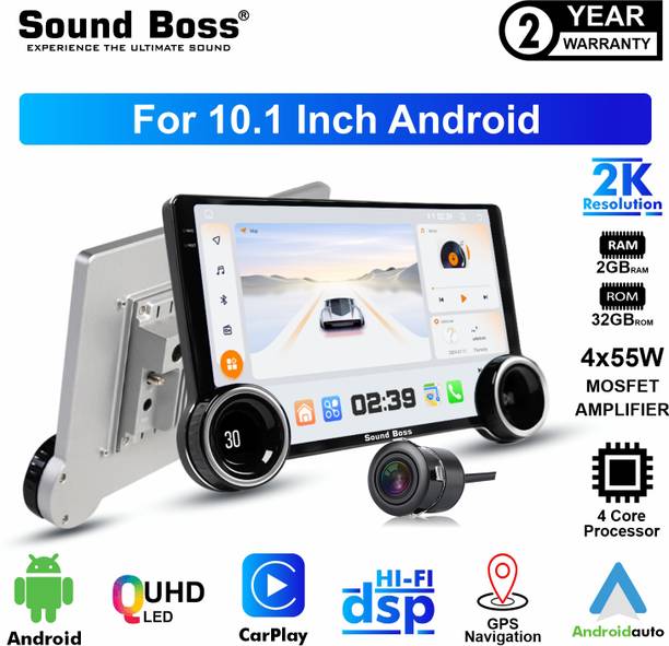 Sound Boss 2K Diamond Series Androidify 4th Gen 10.1 Inch 2GB/32GB Android With AHD Camera Car Stereo