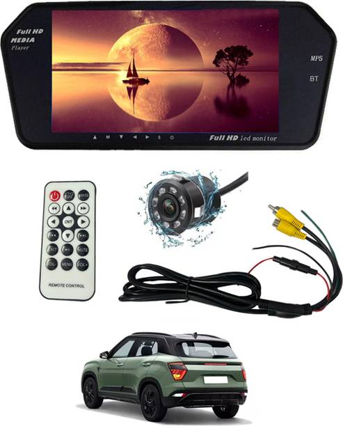 MSNP 7inch BT Monter Screen With HD Revice Camera & remote Universal For Car 72 Black LED