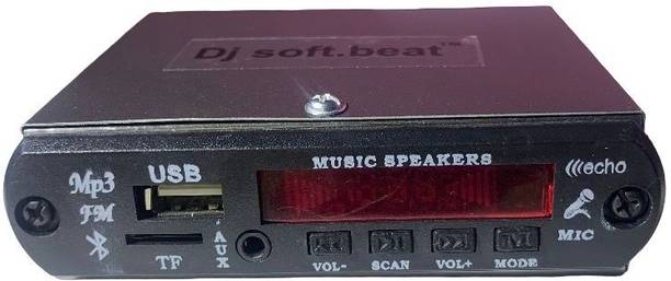 Dj soft.beat Bluetooth Mini Car Stereo, MP3 Player with FM,AUX & USB (12V DC) Car Stereo