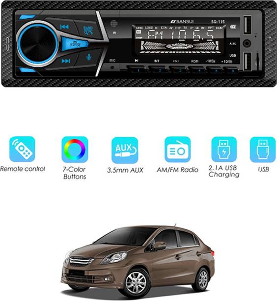 MATIES Universal Duoble USB Media Player With Tf Card/Aux & Remote Control 16 Car Stereo