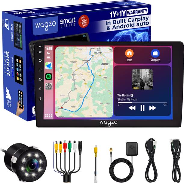 Wagzo 9Inch TS9ProCarPlayAndroid Auto4GB+64GB,4thGen,4Core,IPSDisplay,LedCamera|WAP-48 Car Stereo