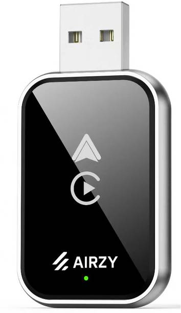 Airzy 2-in-1 Wireless Adapter for OEM Wired CarPlay & Android Auto via Bluetooth Car Stereo