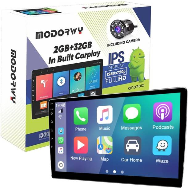 मॉडरवी 9Inch Car Android System 2GB/32GB Auto CarPlay Android 13 Display With HD Camera कार स्टीरियो