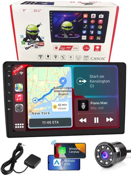 CASON 9 Inch Car Stereo Android System with Touch Screen, Carplay with Rear Camera Car Stereo