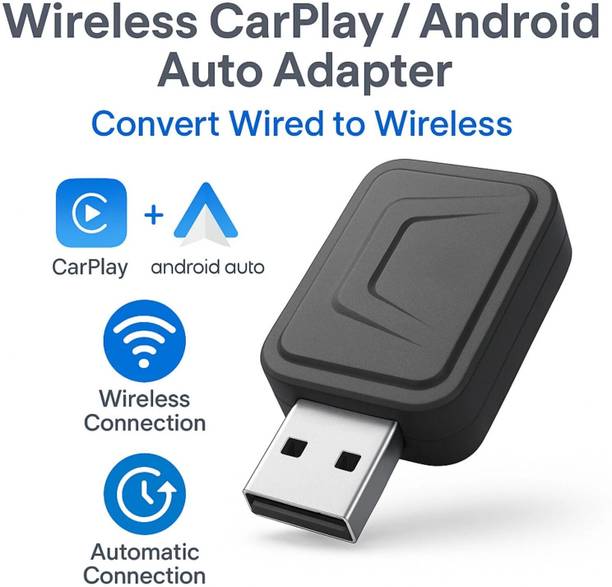 ZESSQAA Wireless CarPlay & Android Auto Adapter for Factory Wired Cars Only Car Stereo