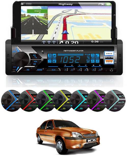 RKPSP Car Stereo MP3 Player with Phone Holder/BT/FM/USB/AUX/TF Card Universal-119 Car Stereo