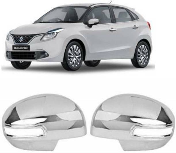 Bubu Car silver PLated chrome side mirror cover for Maruti Baleno Car Borosilicate Glass Car Mirror Cover