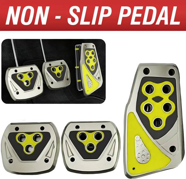 ASRYD Car Non-Slip Manual Pedals Kit Sports Red For All Universal Cars Silver Yellow Car Pedal Assembly