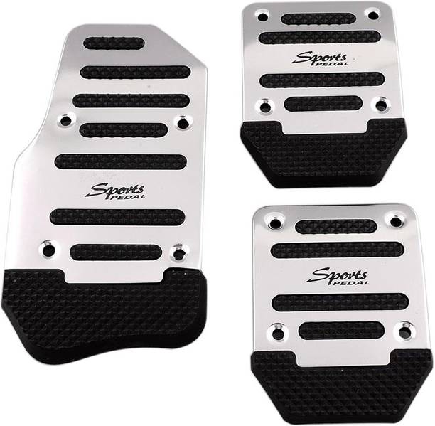 Mr fix 3 Pcs Silver Sports Anti-Non Slip Aluminium Alloy Pedal Pad A2 Car Pedal