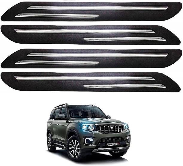 surestrive Rubber Car Bumper Protector Guard with Double Chrome Strip for Scorpio All Model Car Pet Door Protector