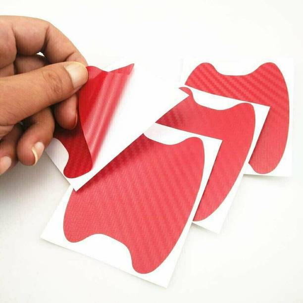 ANSH BEAUTY Universal RED Car Handle Scratches Protector (1 Pack 4 Piece) Car Pet Door Protector
