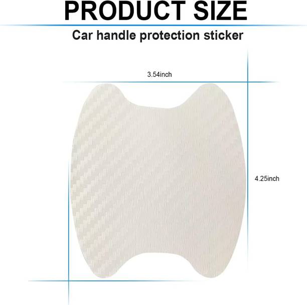 Kelenate Handle Scratch Guard Sticker Universal for Specific Brand WHITE (Pack of 4) Car Pet Door Protector
