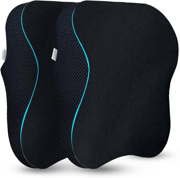 स्लीप्सिआ काला पॉलिएस्टर Universal For Car के लिए कार पिल्लो कुशन