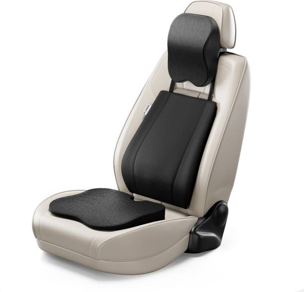 FOVERA Black Memory Foam Car Pillow Cushion for Universal For Car