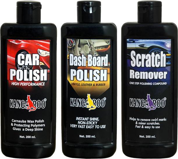 KANGAROO Liquid Car Polish for Dashboard, Exterior, Bumper, Leather
