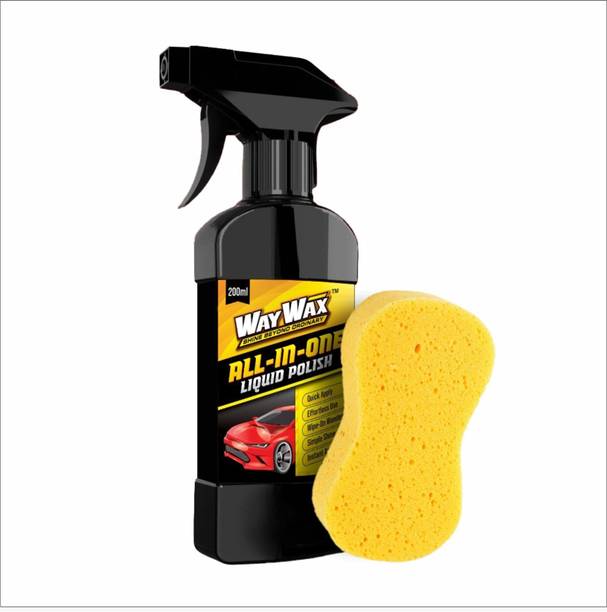 WayWax Liquid Car Polish for Exterior, Dashboard, Bumper, Chrome Accent, Leather, Tyres, Headlight