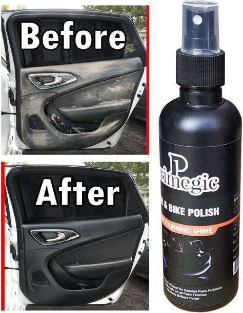 PRIMEGIC Liquid Car Polish for Chrome Accent, Bumper, Dashboard, Exterior, Headlight, Leather, Metal Parts, Windscreen