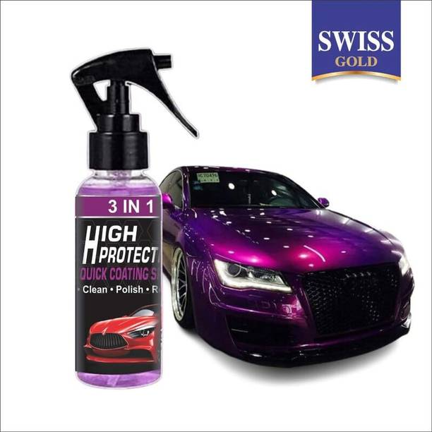 KNH MART 3 in 1 High Protection Quick Car Coating Spray Cleans, Polishes and Shine Car Coating Polish for Dashboard, Quick Car Coating Spray, Vehicle Interior Cleaner