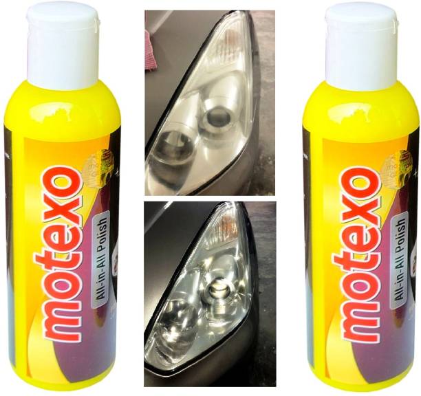 MOTEXO Liquid Car Polish for Metal Parts, Chrome Accent, Bumper, Windscreen, Tyres, Metal Parts, Leather