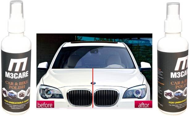 M3CARE Liquid Car Polish for Dashboard, Exterior, Headlight, Leather, Metal Parts, Windscreen, Chrome Accent, Bumper