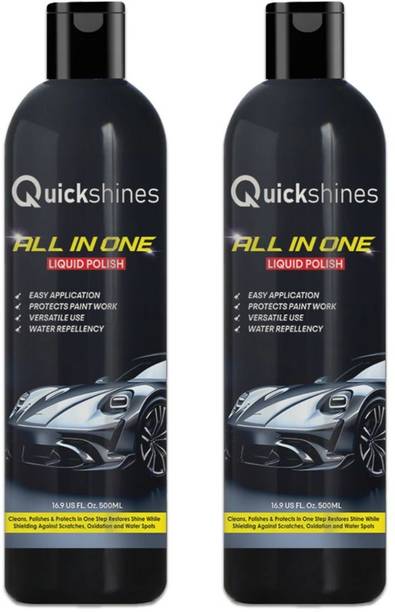 Quickshines Liquid Car Polish for Bumper, Dashboard, Exterior, Leather