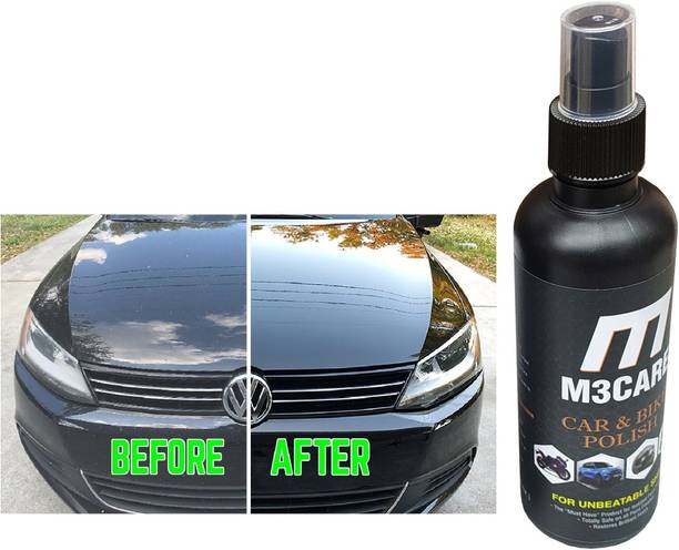 M3CARE Liquid Car Polish for Windscreen, Metal Parts, Leather, Exterior, Headlight, Dashboard, Chrome Accent, Bumper