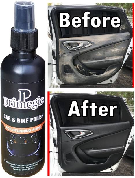 PRIMEGIC Liquid Car Polish for Chrome Accent, Bumper, Dashboard, Exterior, Headlight, Leather, Metal Parts, Windscreen