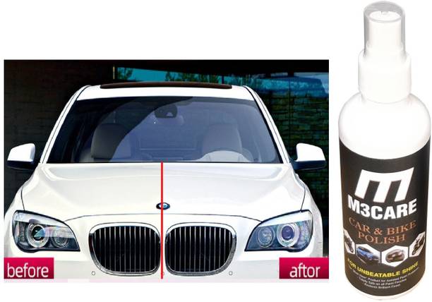 M3CARE Liquid Car Polish for Exterior, Dashboard, Chrome Accent, Bumper, Windscreen, Metal Parts, Leather, Headlight
