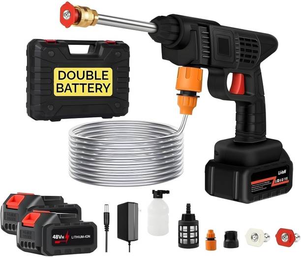 SHAILRON Wireless High Pressure Car Washer & Car Cleaning 48V Rechargeable Double Battery Pressure Washer