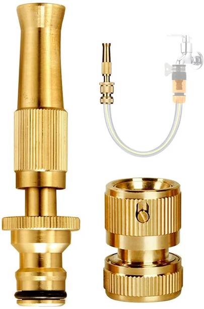 Bluwings Portable High Pressure Washing Brass Nozzle Water Spray Gun Adjustable Sprinkler Spray Gun