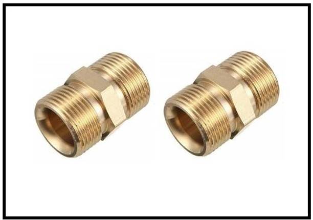 VIPARTH M22 Male Brass Connector For Extension of Washer Hose Pipe Pack of 2 Spray Gun