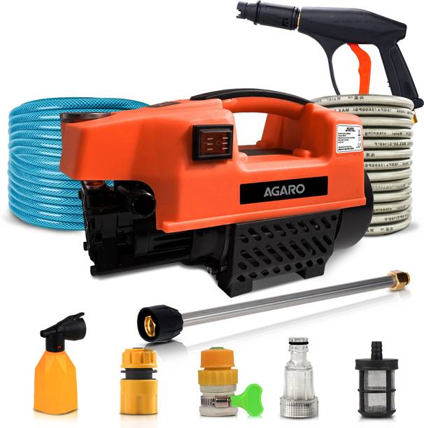 AGARO Supreme 1800 Watt, 120 Bar, 6.5L/Min Flow Rate, 8 Mtr Hose, Car & Bike, High Pressure Washer