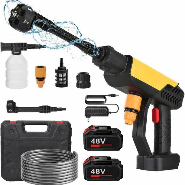 Tazomi 48V Cordless Portable Water Gun for Car Wash Bike Washing Nozzle and 5M HosePipe Pressure Washer