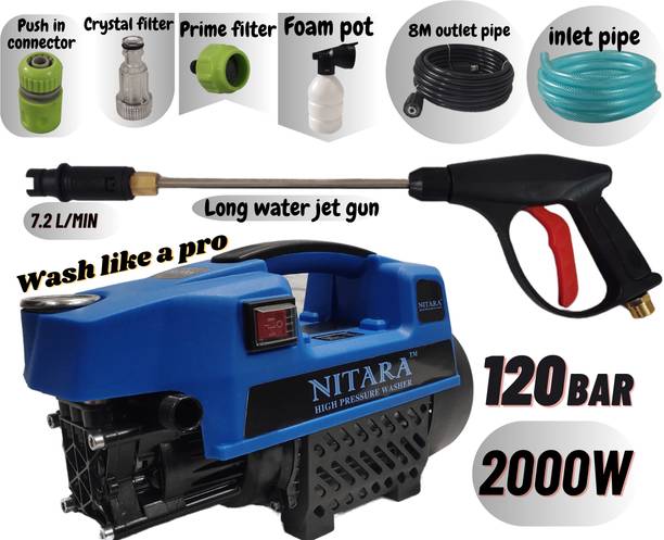 Nitara 1740Psi Water Proof High Impact Continue Use HD Home and Service Centre Use High Pressure Washer