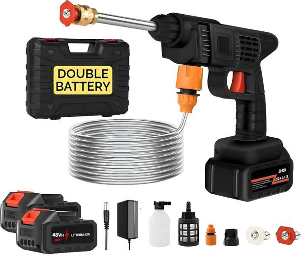 CITYLIGHTE Double Battery Portable Pressure Washer gun with Rechargeable Battery 12000mah Pressure Washer