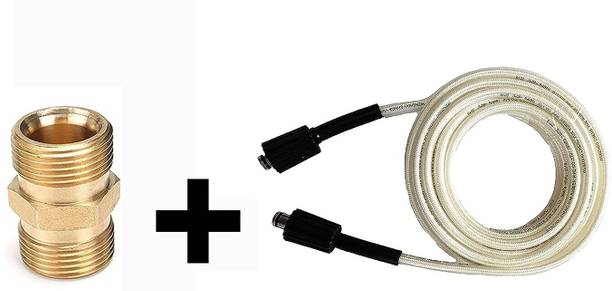 TRIG 8 Meter Nylon Pipe with M22 Connector for Car Pressure washer Hose Extension Pressure Washer