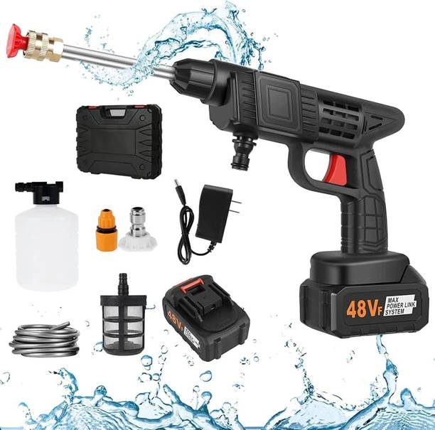 KINGFORU Pressure Car Washer Manual Rechargeable Car-Washing Machine Adjustable 3-in-1 Pressure Washer