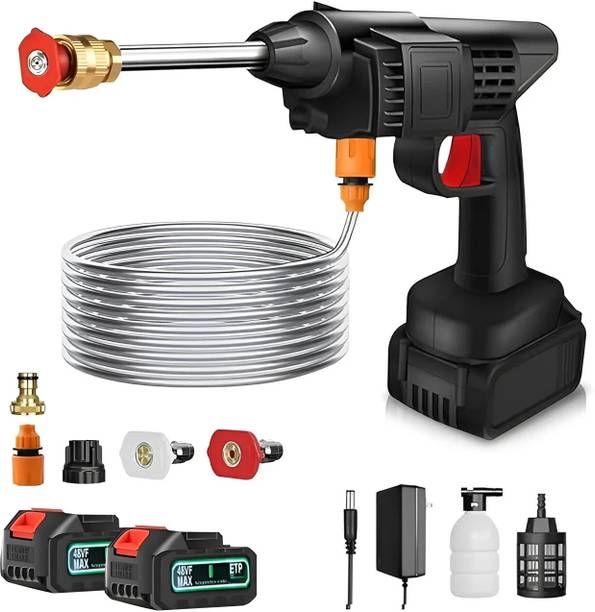 Ornelo 48V High Power Wireless Pressure Washer With Double Battery for Car, Bike Pressure Washer