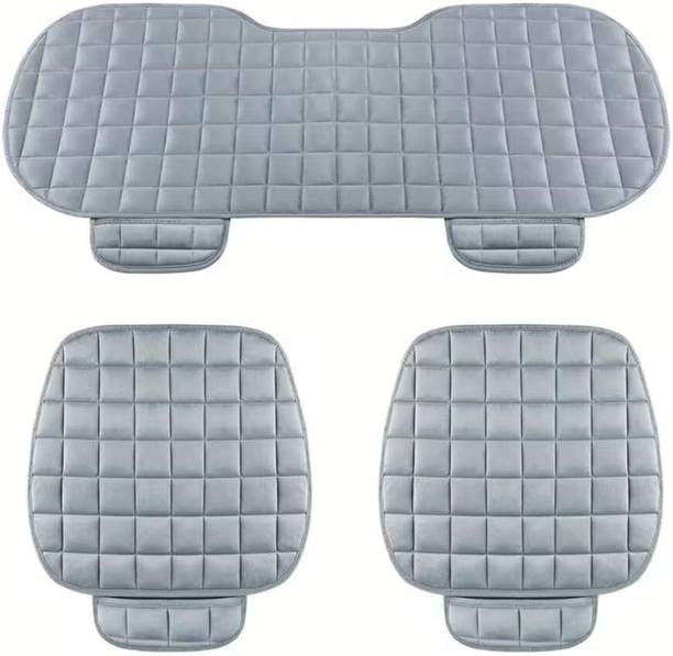 Homyty Velvet Car Seat Cover For Universal For Car Universal Car Seat Cushion Set of 3 | Breathable Seat Pad Cover | Anti Slip Car Seat Protector for Front & Rear Seats
