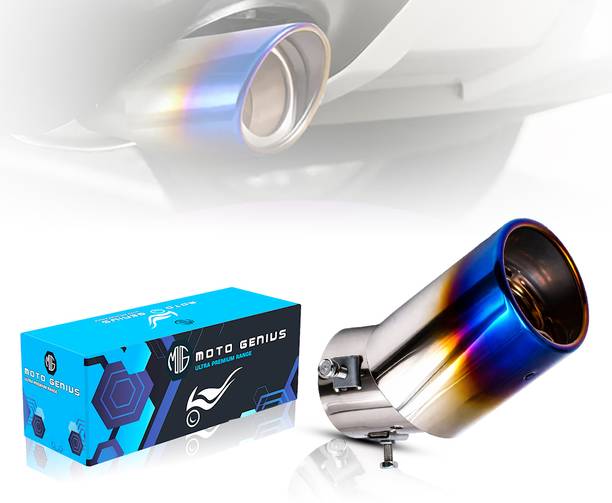 Moto Genius Universal Stainless Steel Car Exhaust Tip  Car Silencer