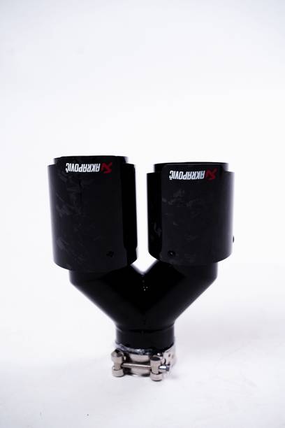 dream mods Forged Carbon Double Tip Exhaust – Sporty Dual Outlet for Universal Cars  Car Silencer