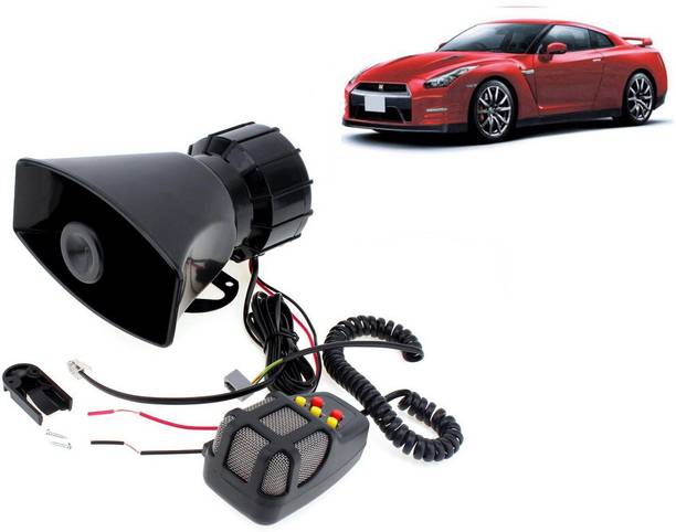 Selifaur 12 Volt Electric Air Horn Siren Speaker With Mic 7 Tone Sound Loud Car Siren Hooter/Ambulance/Siren/Traffic Sound For GT-R Component Car Speaker