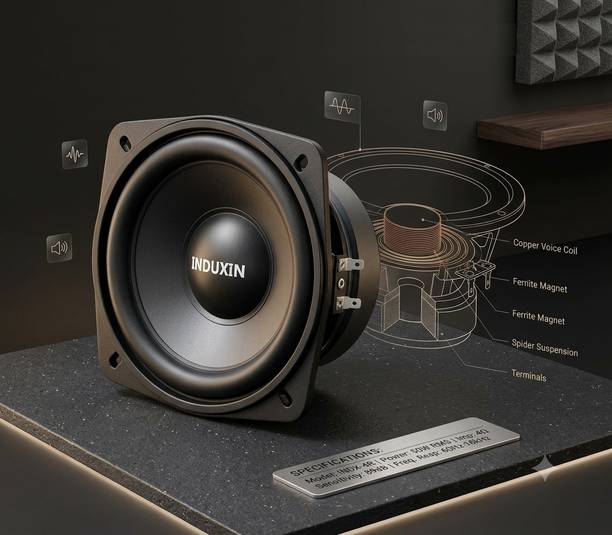 Induxin 4 Inch Woofer Speaker High Performance INDX-46 Coaxial Car Speaker