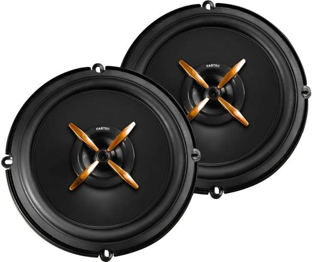 FABTEC 6 Inch 3-Way Coaxial Car Speakers 80W RMS/320W Peak Power, 4 Ohm Full-Range Stereo Audio (Set of 2) Coaxial Car Speaker
