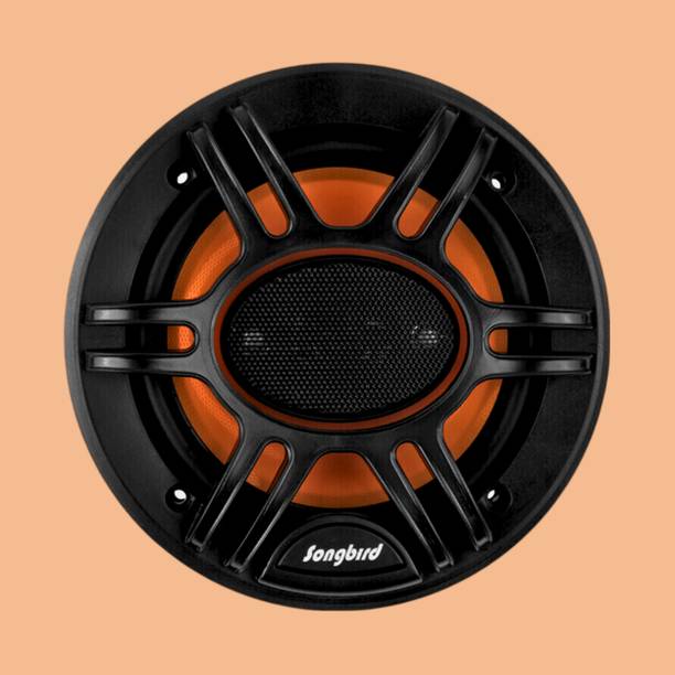 songbird 6 Inch Max 3 Way Door Speaker Inbuilt Tweeter 2 Piece in Box with Grill & Jaali A60-SB-B660S Coaxial Car Speaker