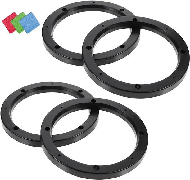 That's My Style 6/6.5 INCH (6 Month Manufacture Warranty) with 3 PCS Micro Fibre Cloth TMS 4 Pcs Universal Car Speaker Ring Coaxial Car Speaker